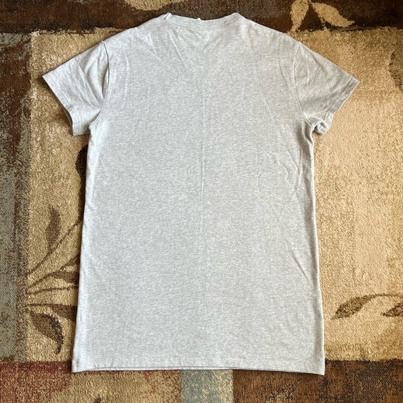 Champion Boyfriend Tee Dress, Womens L, Gray Mid Weight Cotton Logo Crewneck - Picture 5 of 7